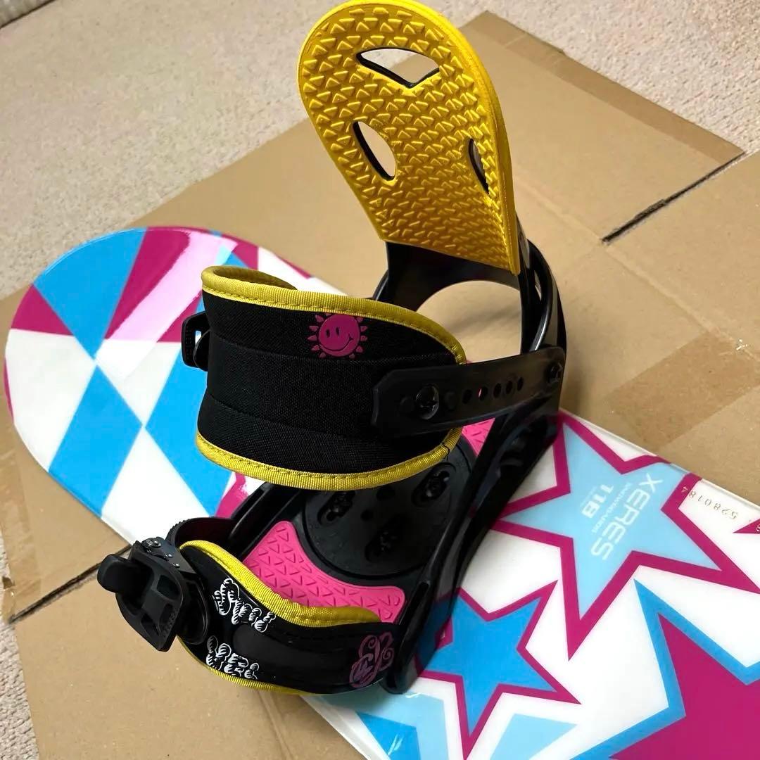 XERES スノーボード 118cm キッズ バインディング付