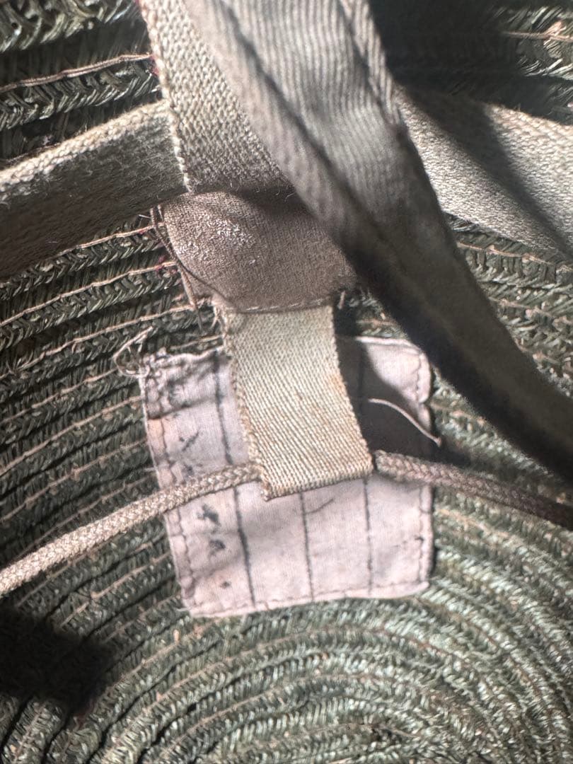 珍品 麦藁 日本軍 南方用布被麦藁帽子　日華納 昭和19年 廣支 星 美品