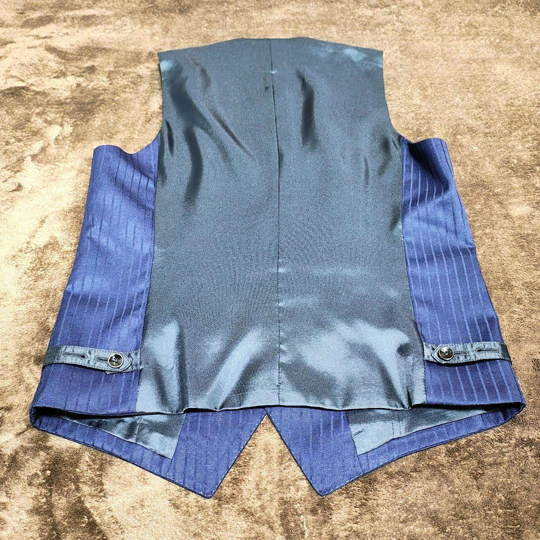 スーツセレクト スリーピーススーツ ネイビー系ストライプ Y7