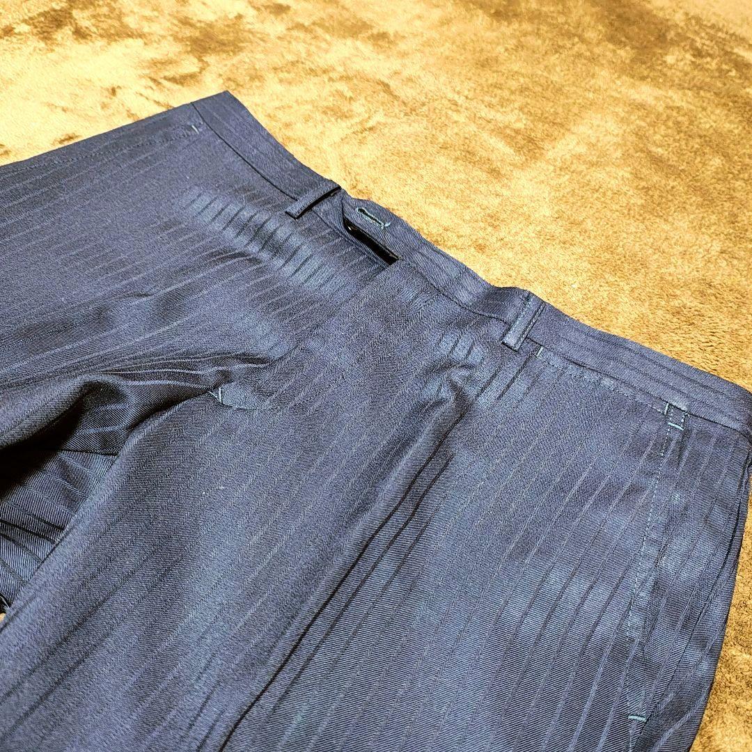 スーツセレクト スリーピーススーツ ネイビー系ストライプ Y7