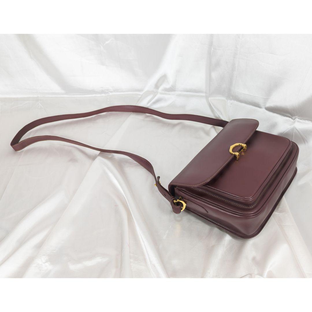【美品】 カルティエ フラップ ショルダーバッグ Cホック 保存袋付