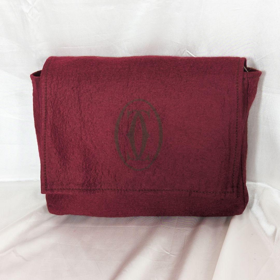 【美品】 カルティエ フラップ ショルダーバッグ Cホック 保存袋付