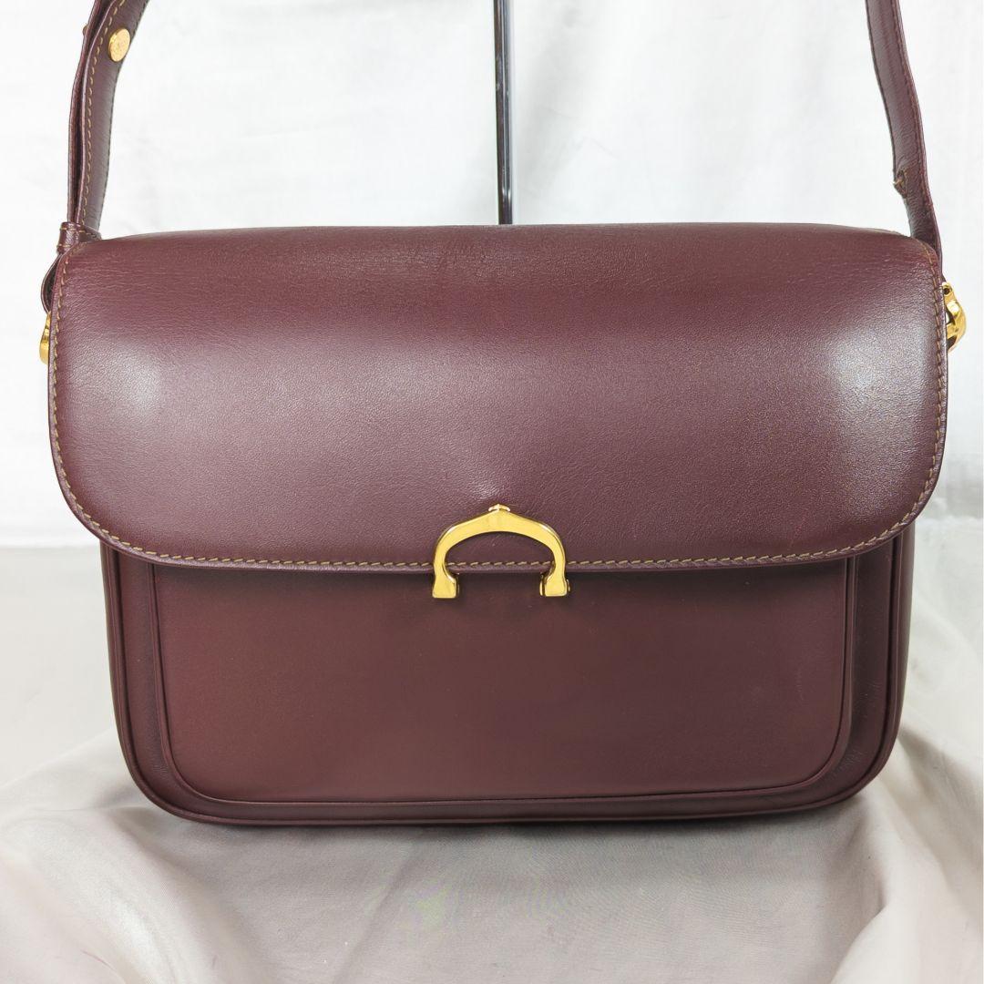 【美品】 カルティエ フラップ ショルダーバッグ Cホック 保存袋付