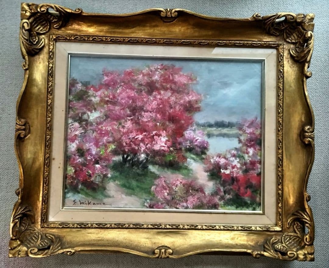 Ichigo Ichigo 三瓶昭蔵 『つつじヶ丘』 1983年作 油彩画