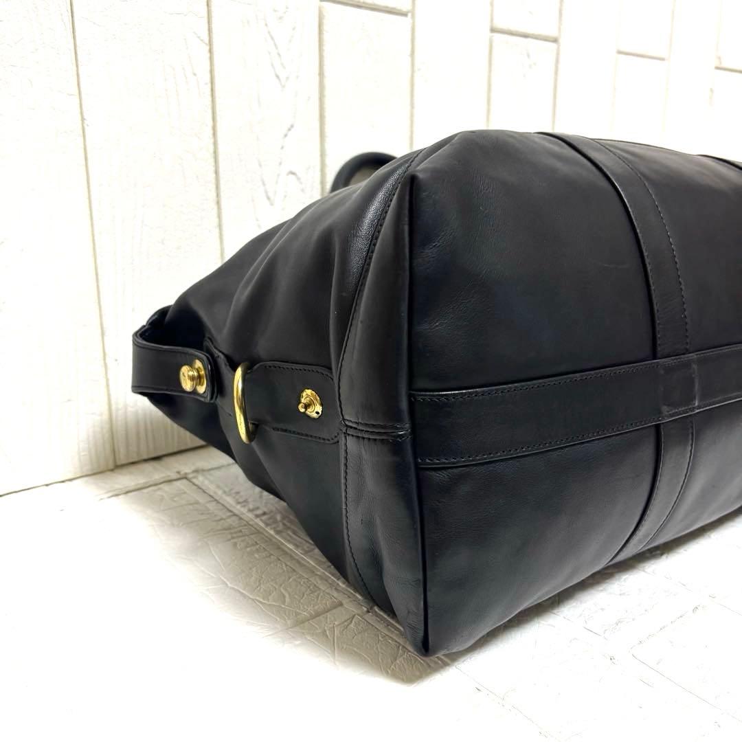 美品 80s OLD COACH USA製 ボストンバッグ ドラムバッグ レザー