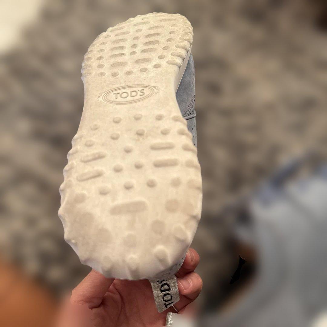 TOD'S トッズ　ブルーグレー スニーカー 24.5センチ