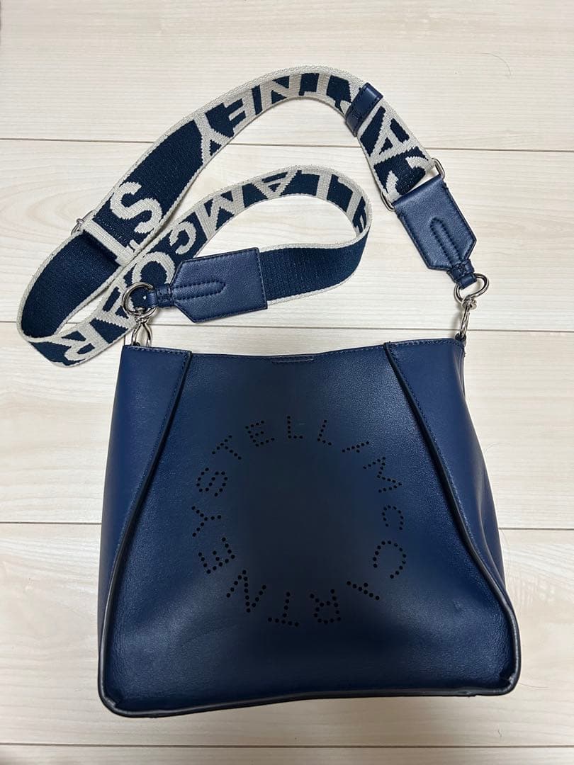 ステラマッカートニー　ネイビー ショルダーバッグ