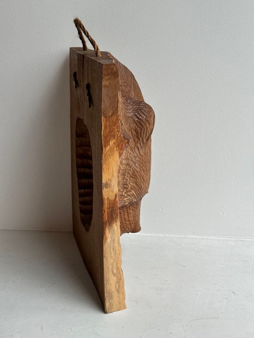 た*い様 木彫り 熊 ガラス目 民芸品 工芸品 伝統工芸 アイヌ 八雲 レリーフ