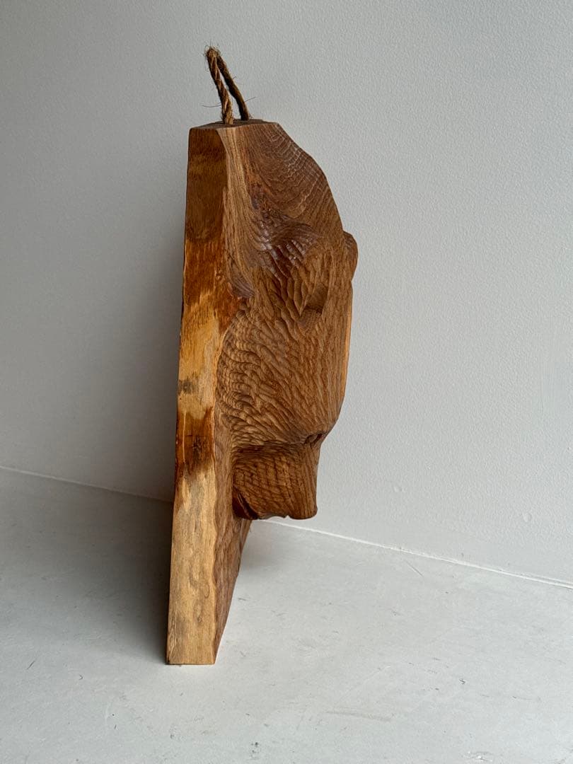 た*い様 木彫り 熊 ガラス目 民芸品 工芸品 伝統工芸 アイヌ 八雲 レリーフ