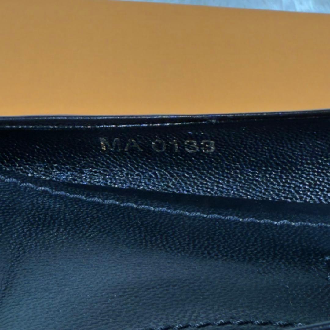 【美品】ルイヴィトン36フラットシューズ パンプス ロゴプレート 黒 金