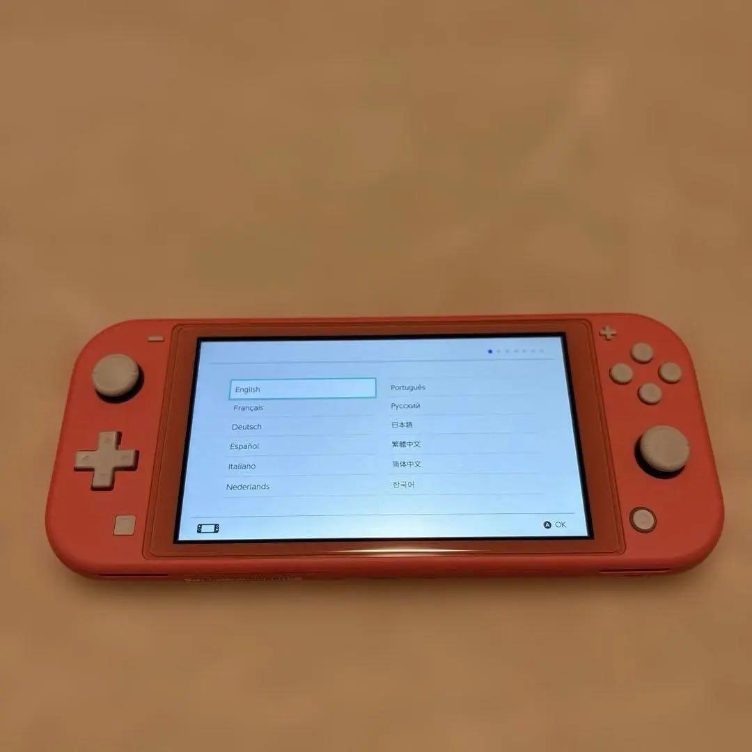 Nintendo Switch Lite コーラル ピンク　ケース付