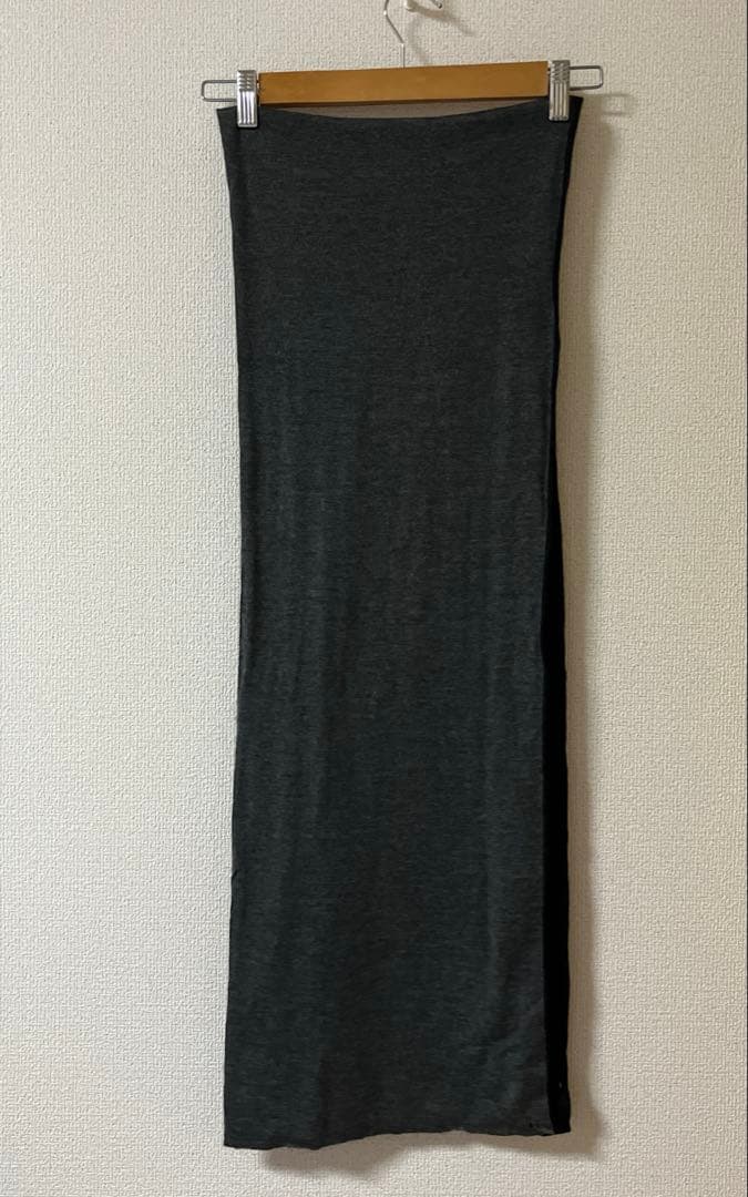 HERMES カシミヤシルク ロングマフラー グレー　エルメス