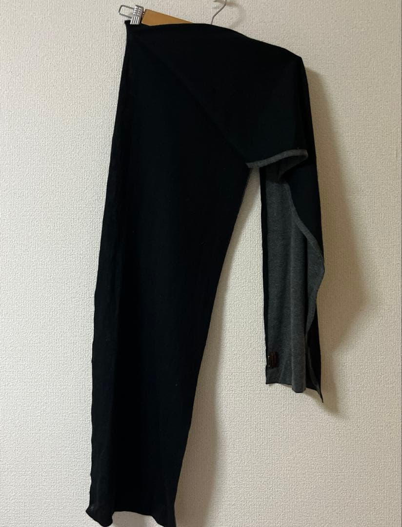 HERMES カシミヤシルク ロングマフラー グレー　エルメス