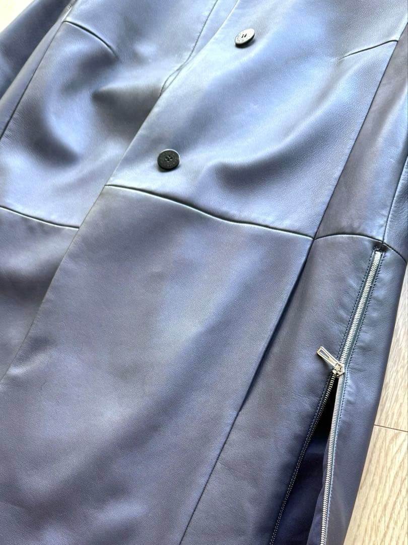 最高級 ラム レザー コート 36 数回使用 Hermès エルメス