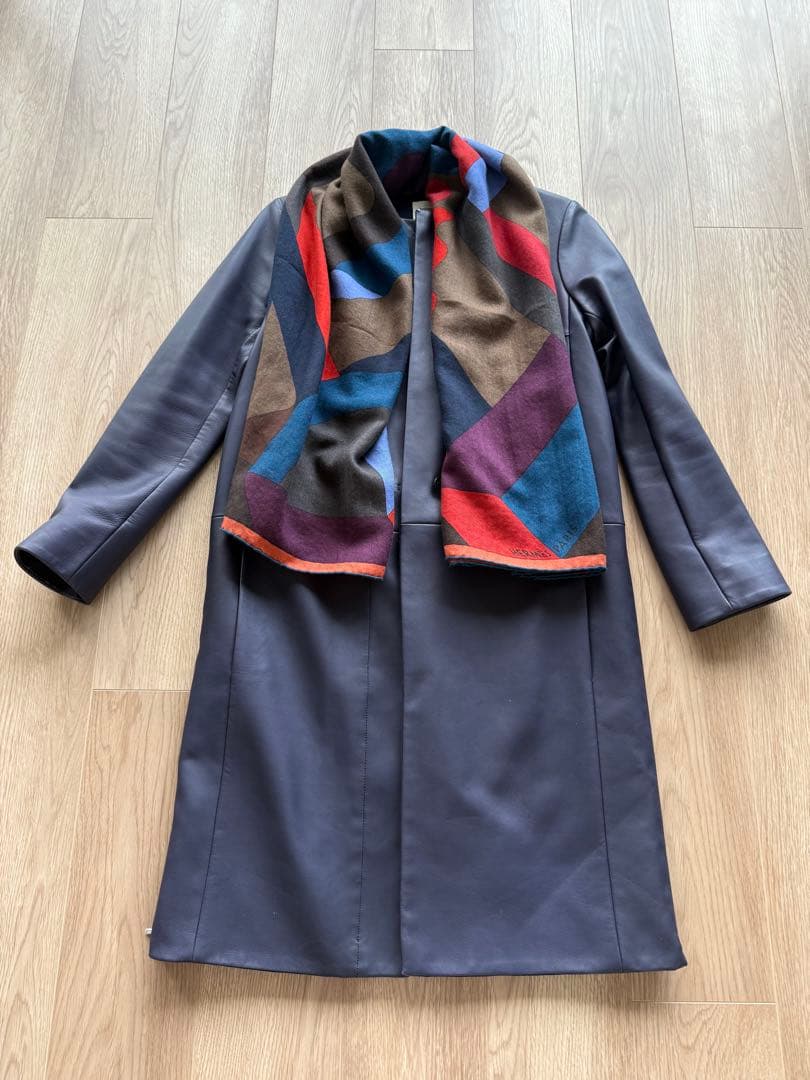 最高級 ラム レザー コート 36 数回使用 Hermès エルメス