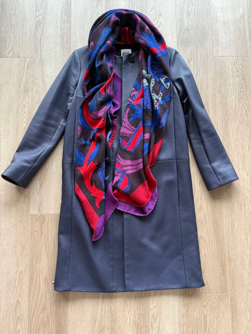 最高級 ラム レザー コート 36 数回使用 Hermès エルメス