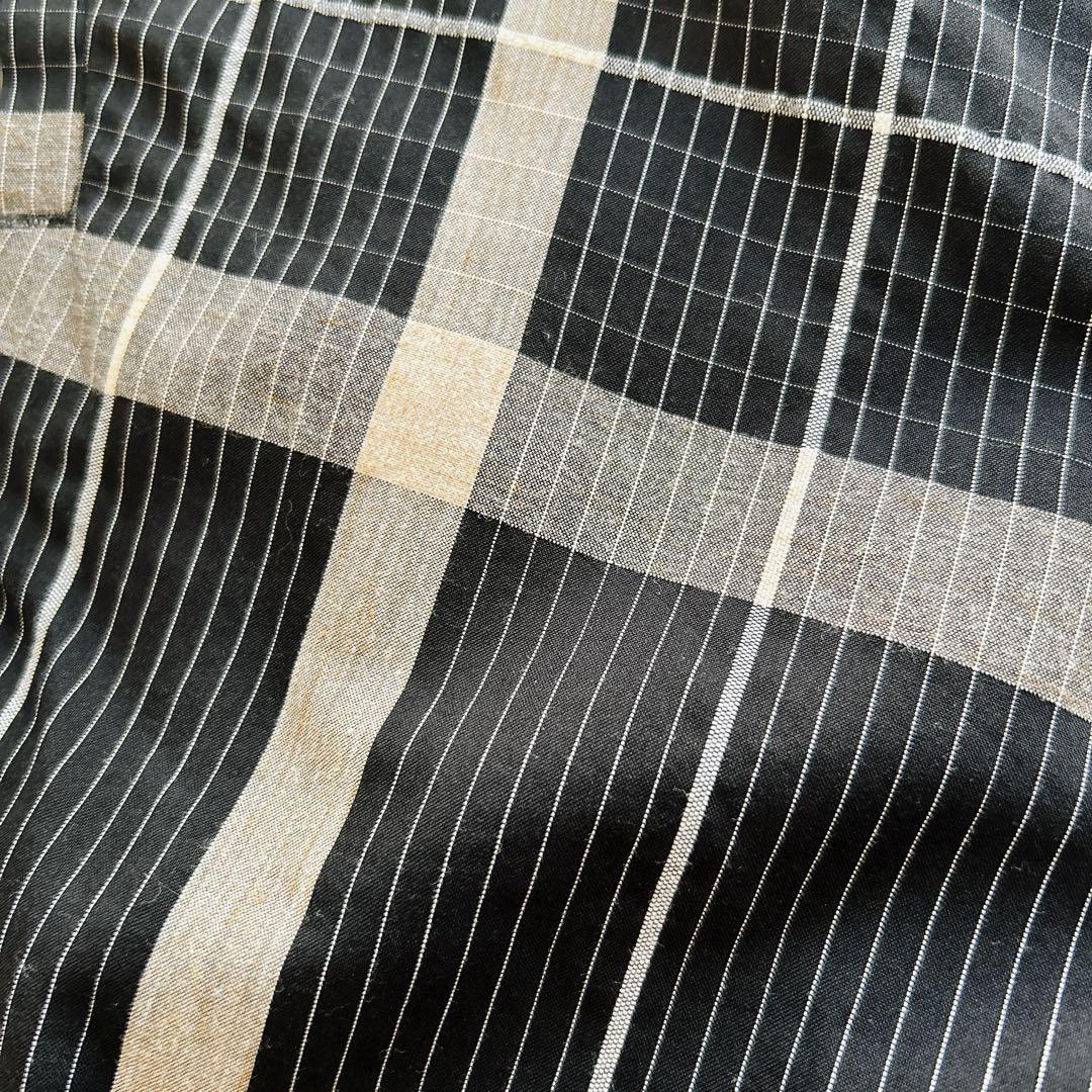 芽風 センソユニコ バルーン クロップド パンツ　チェック　黒グレー