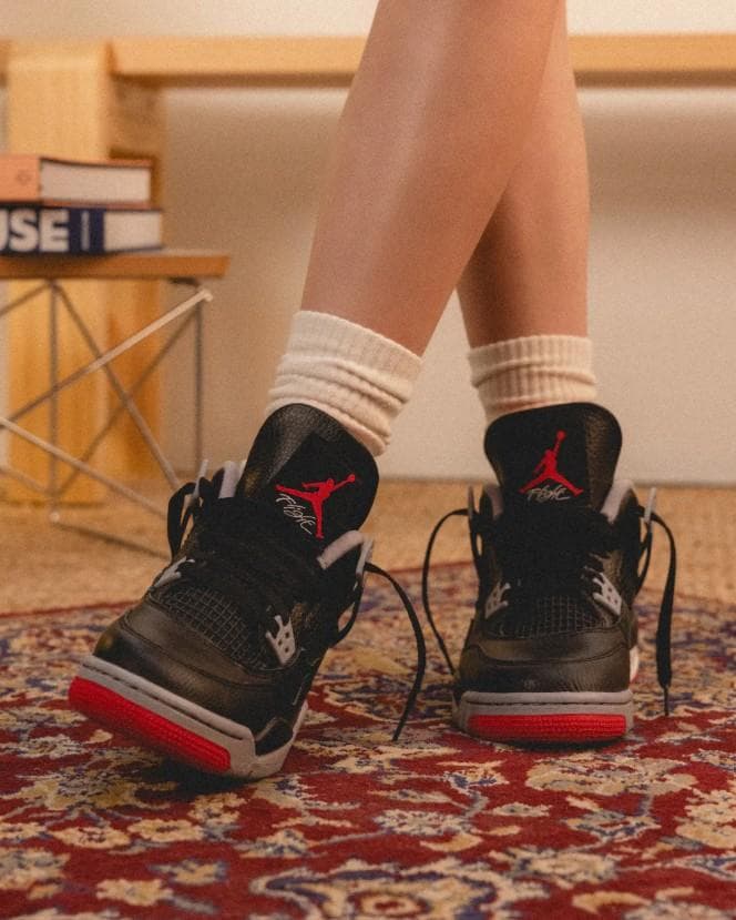 新品　24cm Nike GS Air Jordan 4 Retro Bred