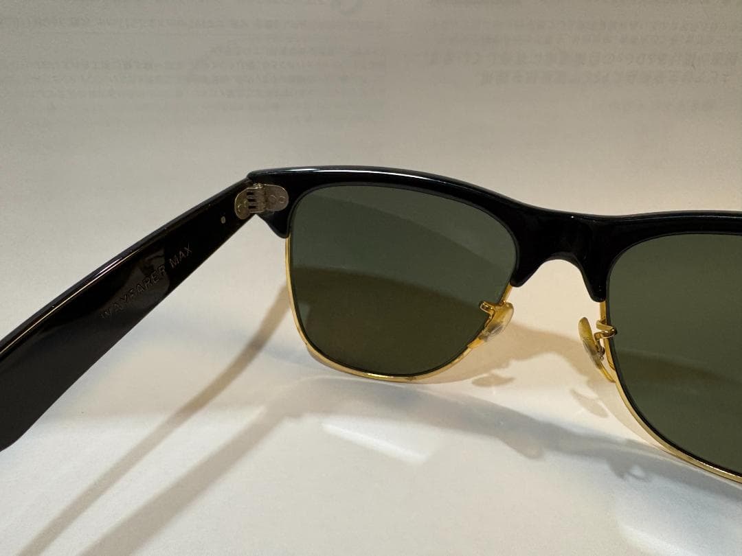 Ray-Ban WAYFARER MAX B&L U.S.A ブラック×ゴールド