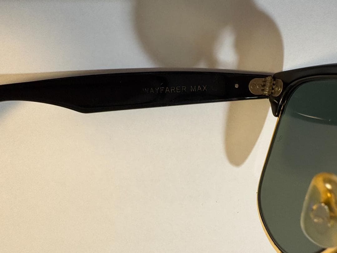Ray-Ban WAYFARER MAX B&L U.S.A ブラック×ゴールド