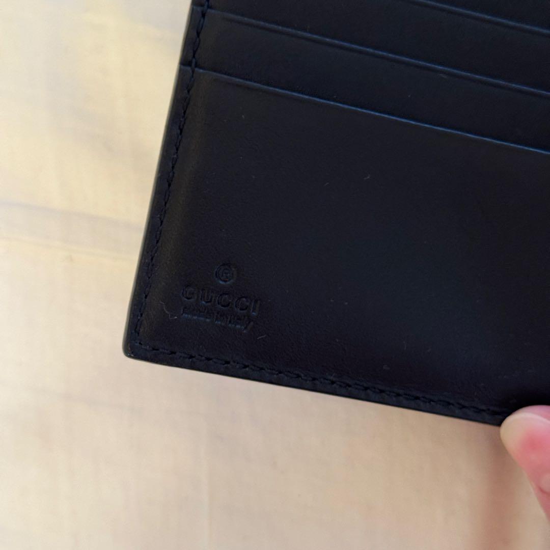 ☆専用☆GUCCI 二つ折り財布 GGスプリーム Wホック レザー 黒