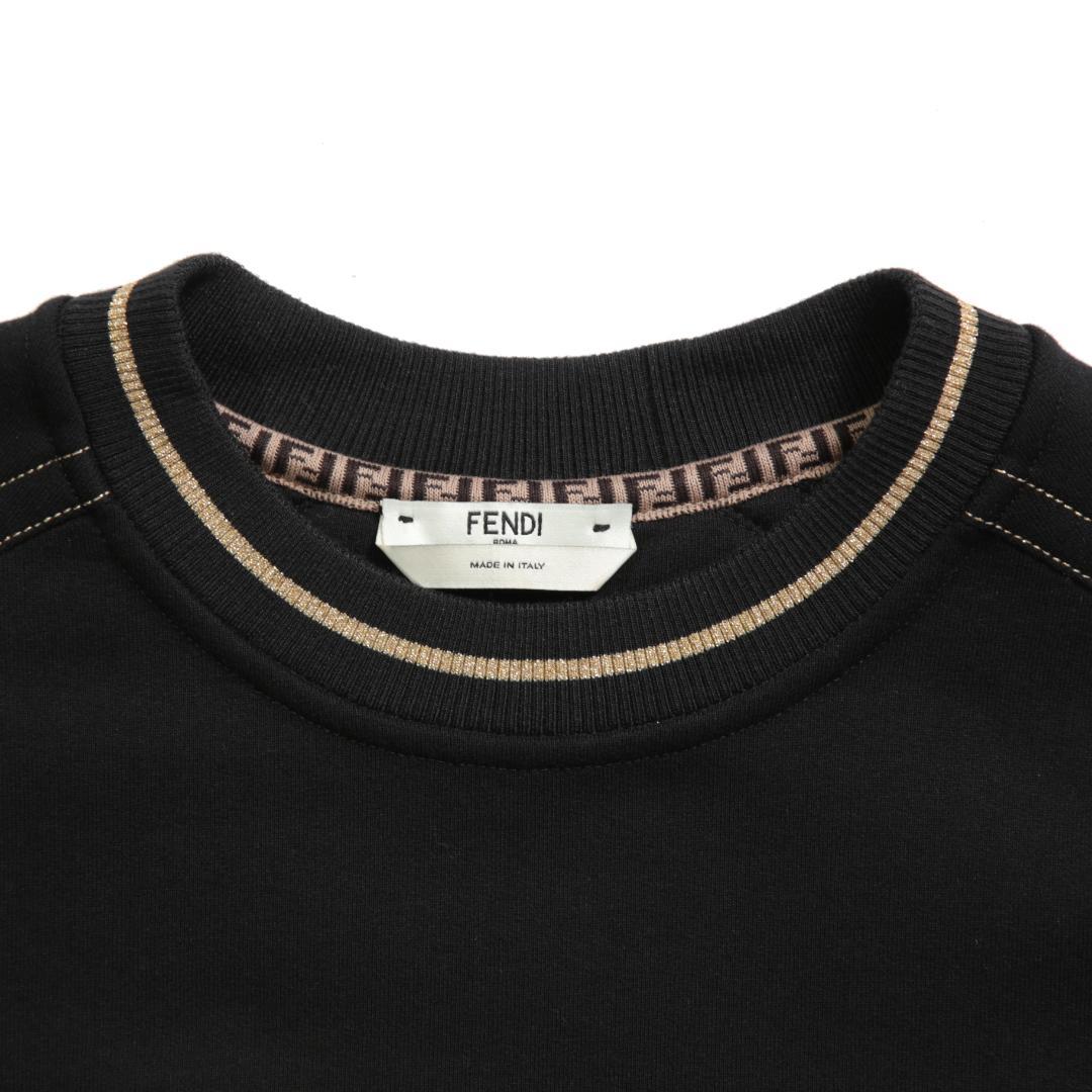 FENDI 美品 刺繍 ショート丈 サイドリボン スウェット プルオーバー