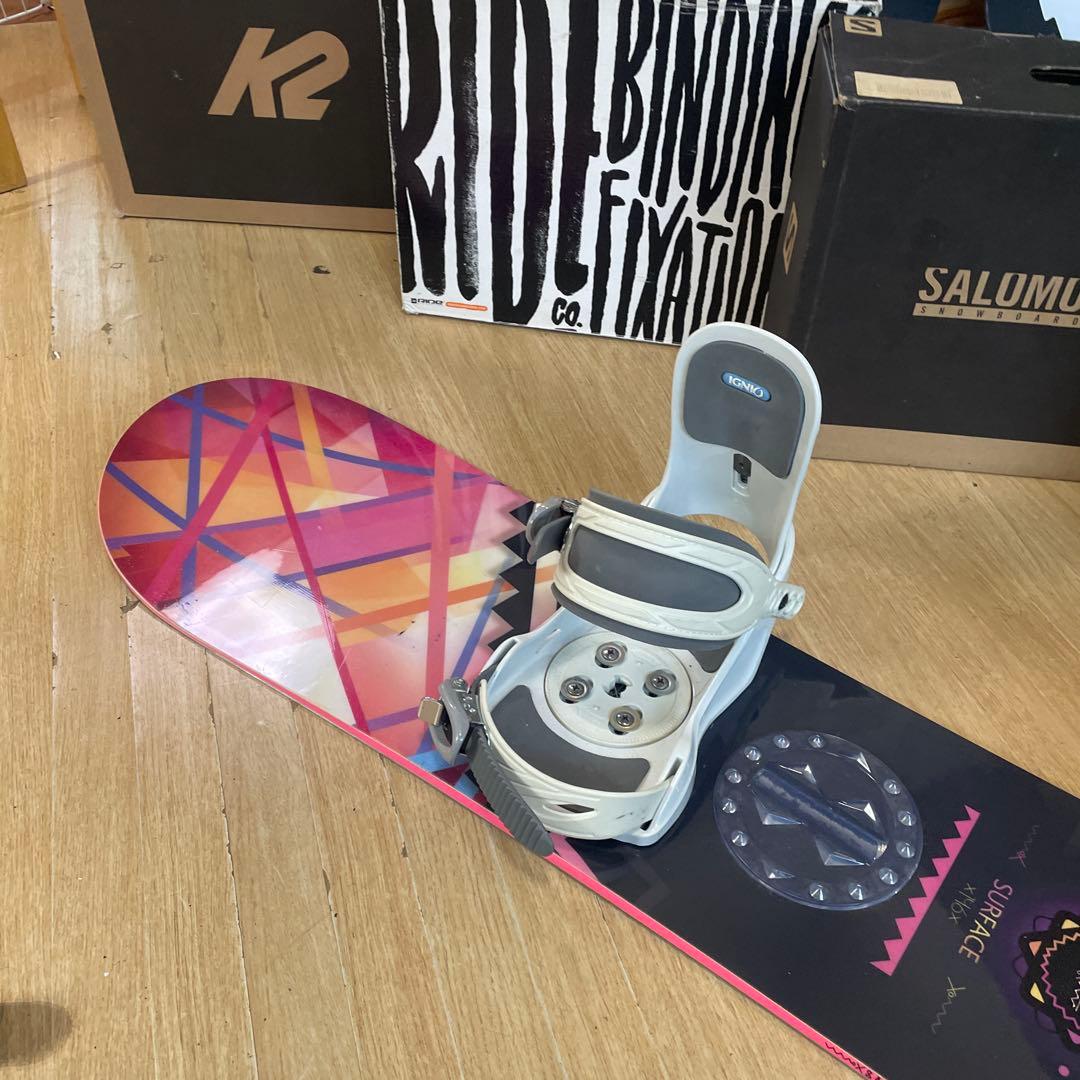SALOMON×IGNIO　サロモン　スノーボードセット　バインディング付き