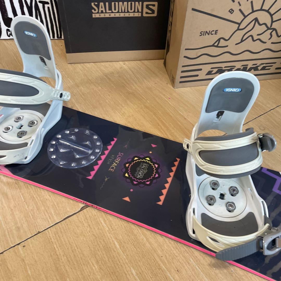 SALOMON×IGNIO　サロモン　スノーボードセット　バインディング付き