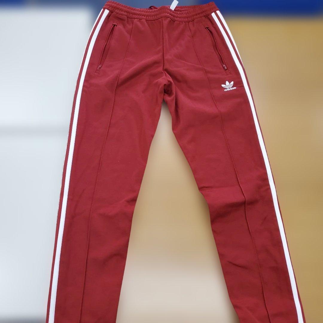 adidas レッド ジャージ上下セット Lサイズ