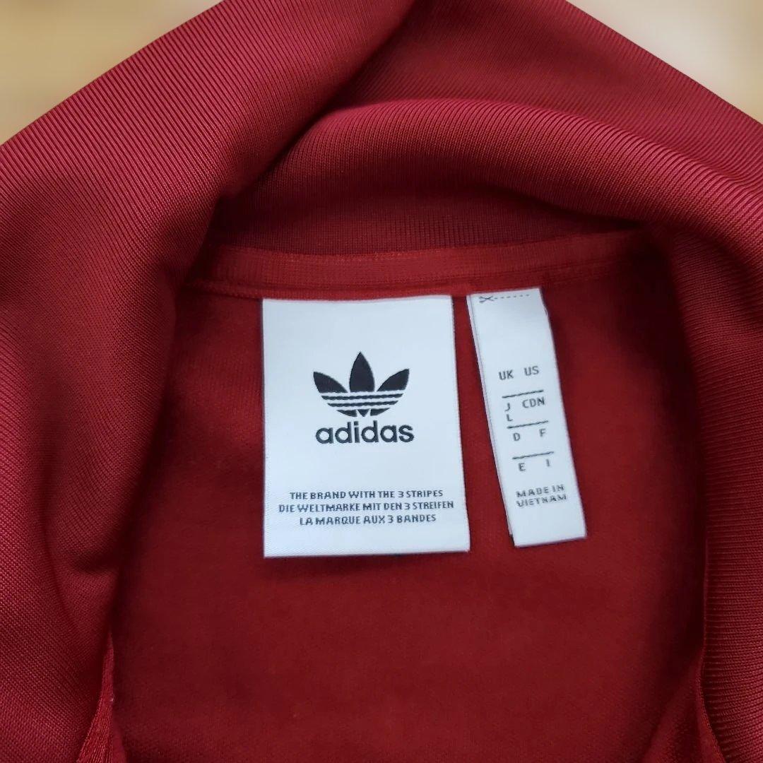 adidas レッド ジャージ上下セット Lサイズ