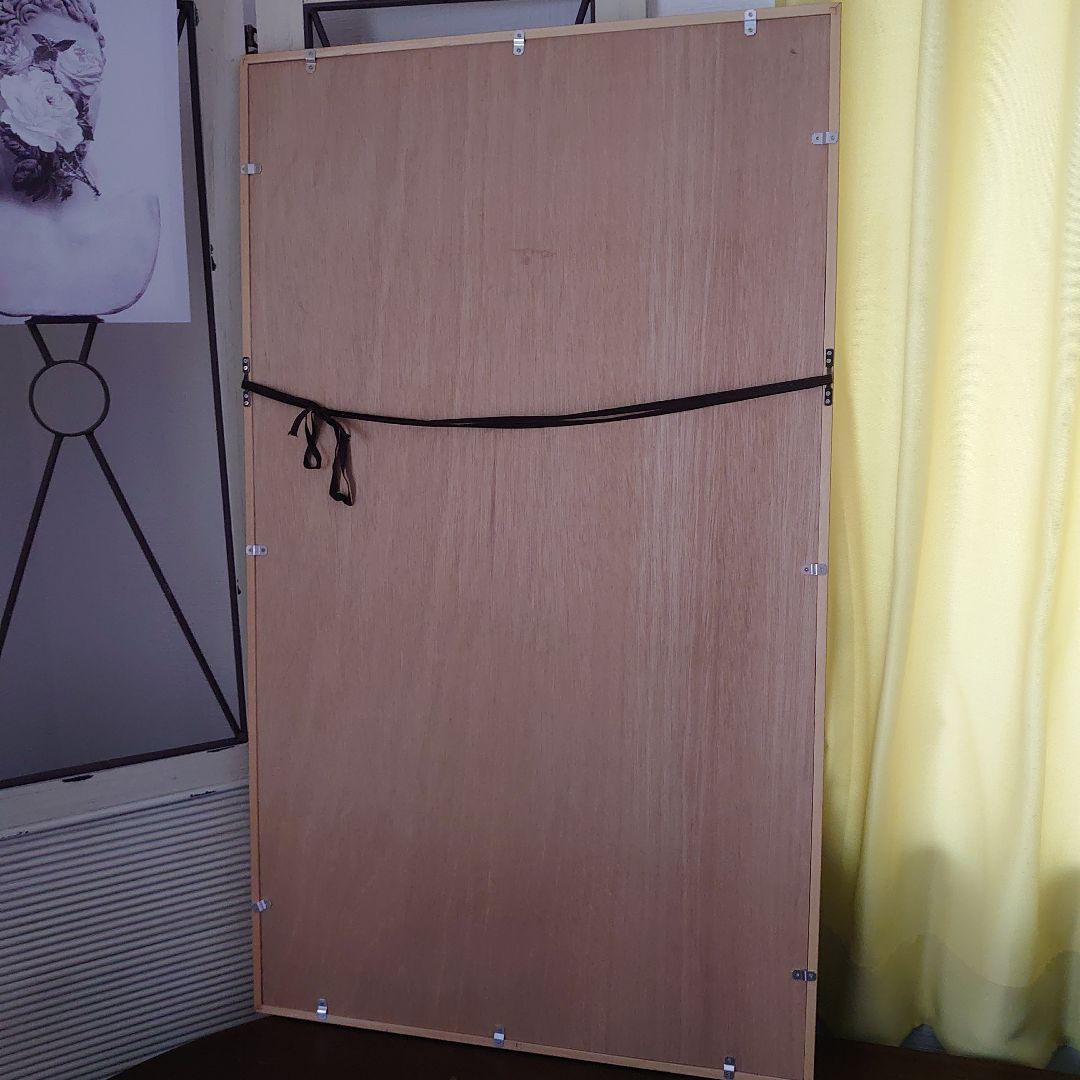 【美品】ITALY　輸入　絵画　高級印刷画　　特大額装　大理石アート