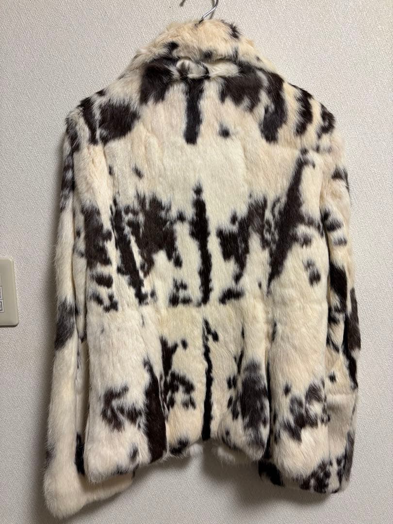 Pinky & Dianne ラビットファーコート ホワイト・ブラック