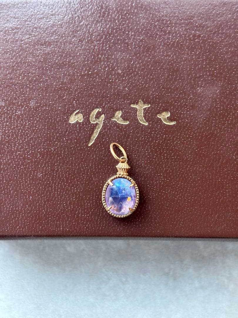 ぽよさん専用！agete K5 アメジスト ラブラドライトチャーム 両A面