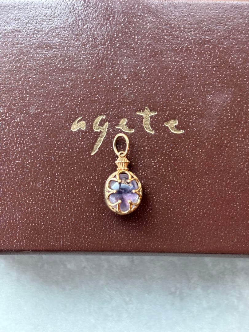 ぽよさん専用！agete K5 アメジスト ラブラドライトチャーム 両A面