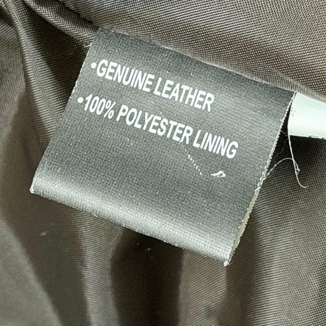 R*A様 老舗フリーダムFREDOM茶色 レザー テーラードジャケットLL 本革