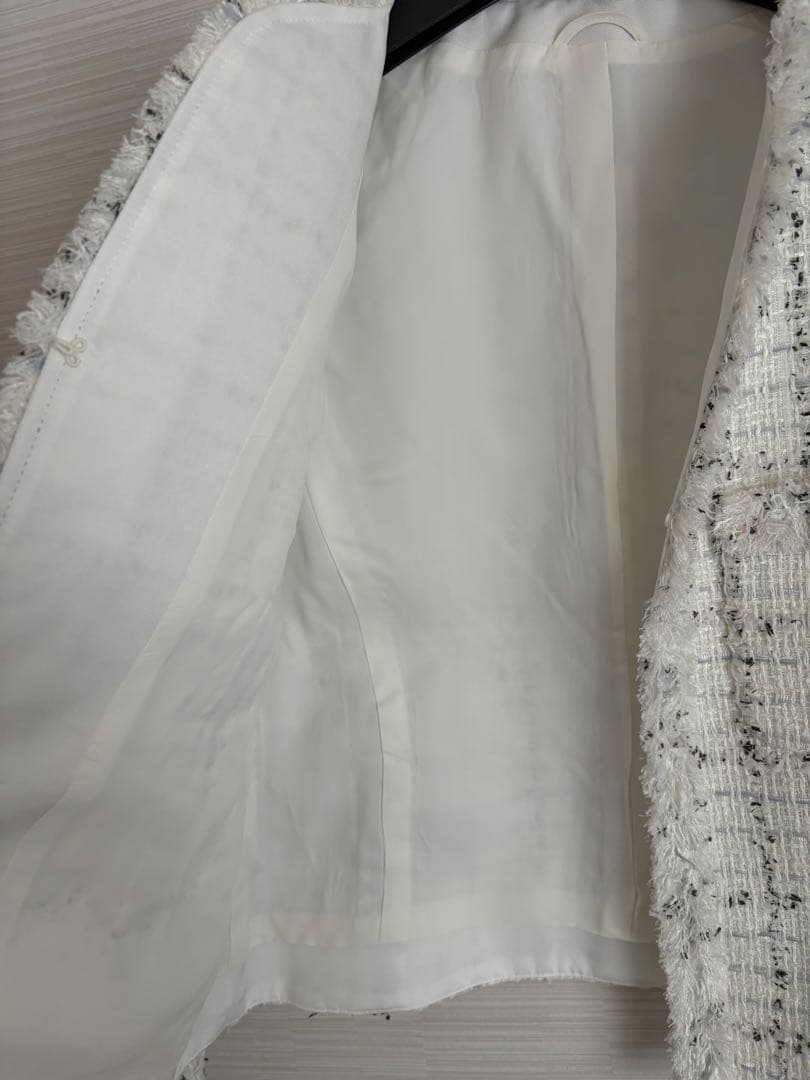 24年ANAYI 5.9万円1回着用美品ミックスツイードジャケット36アナイS