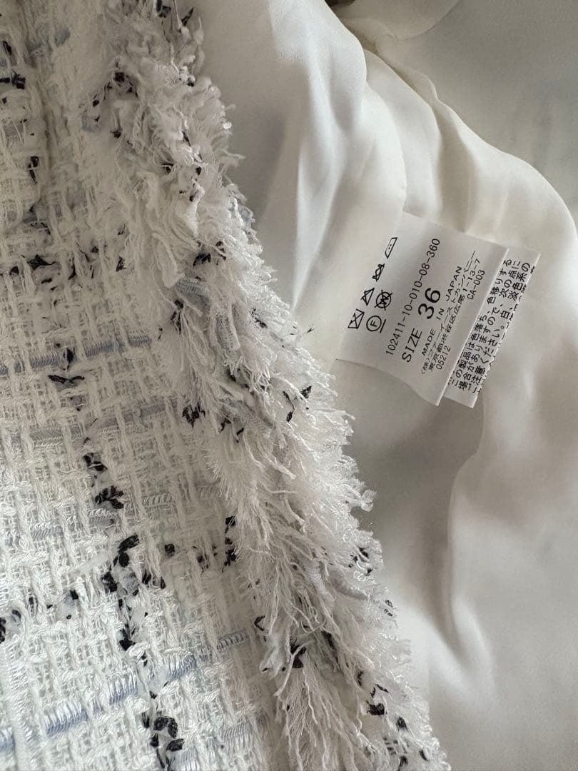 24年ANAYI 5.9万円1回着用美品ミックスツイードジャケット36アナイS