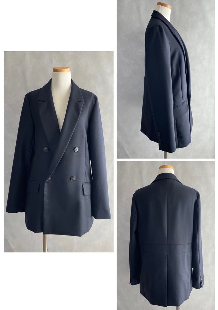 極美品✨アンクレイヴ　カレンダードツイル　ダブルジャケット　濃紺　サイズ1 M