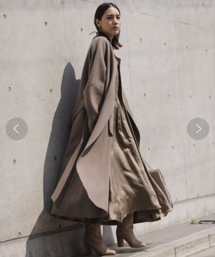 Chaos カオス　スーペリアノーカラーコート　モカ