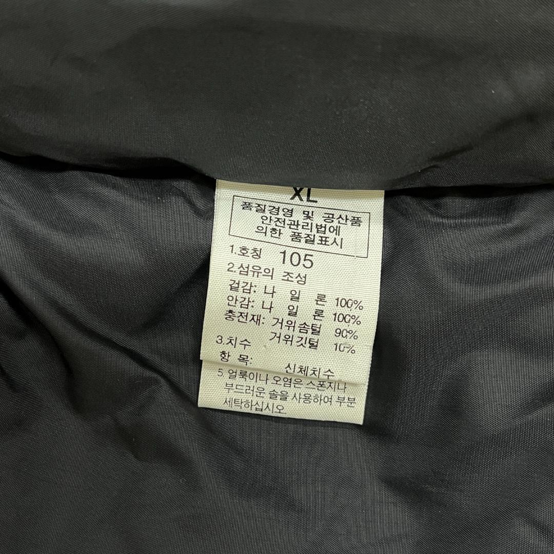 ノースフェイス 700フィル ダウンベスト ブラック×グレー メンズXL