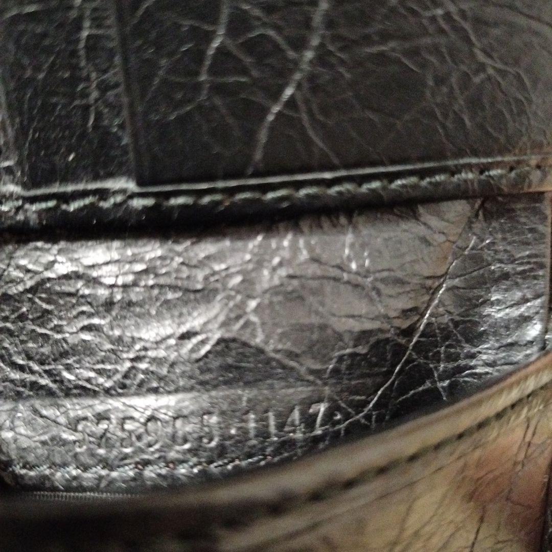 美品！！GUCCI ブラックレザー 二つ折り財布