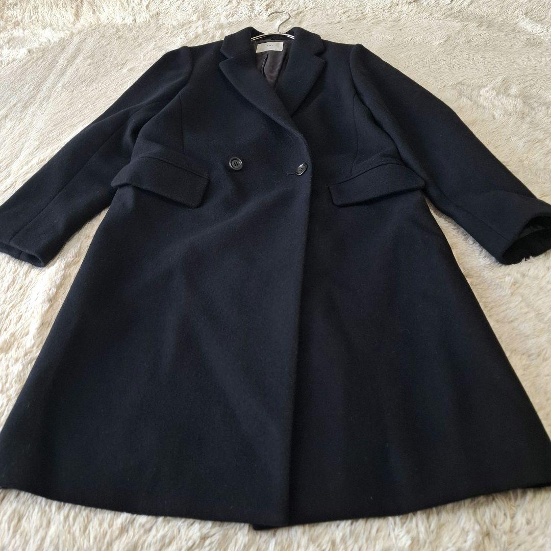 IENA イエナ ハミルトンウールチェスターコート ダブル ブラック 36