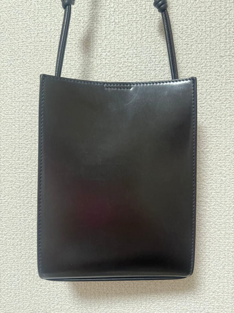 JIL SANDER ブラウンレザーショルダーバッグ