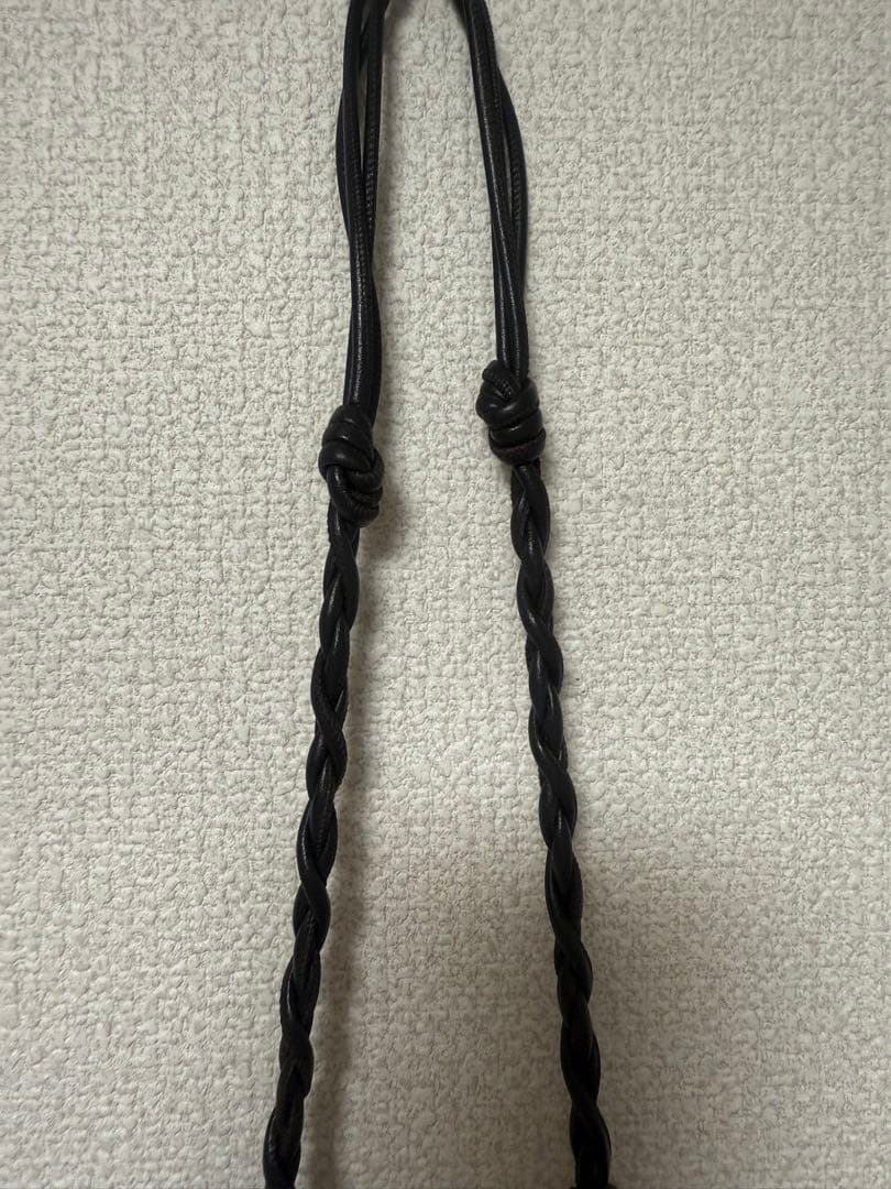 JIL SANDER ブラウンレザーショルダーバッグ