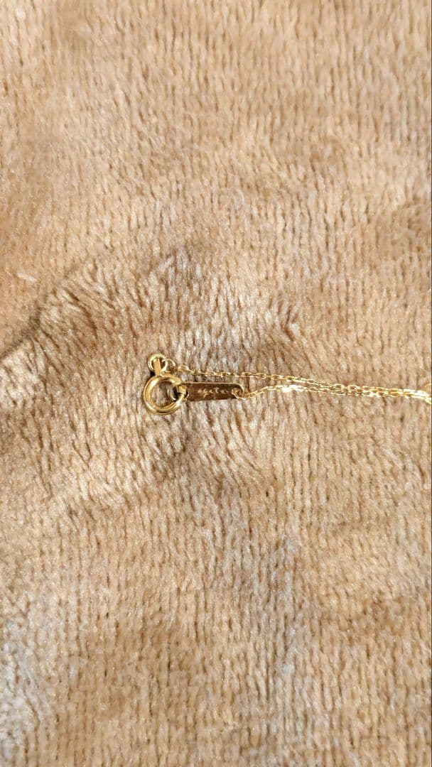 agate アガット　k18 ダイヤモンド　ネックレス　0.05ct 磨き直し済