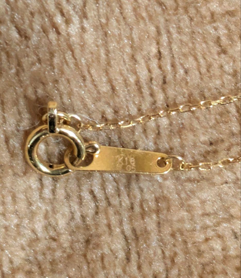 agate アガット　k18 ダイヤモンド　ネックレス　0.05ct 磨き直し済