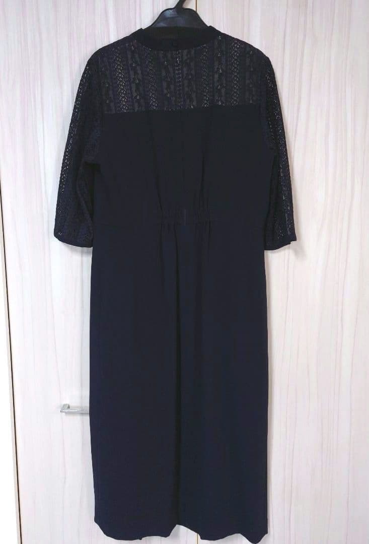 美品　大きいサイズ　23区　フラワーストライプワンピース