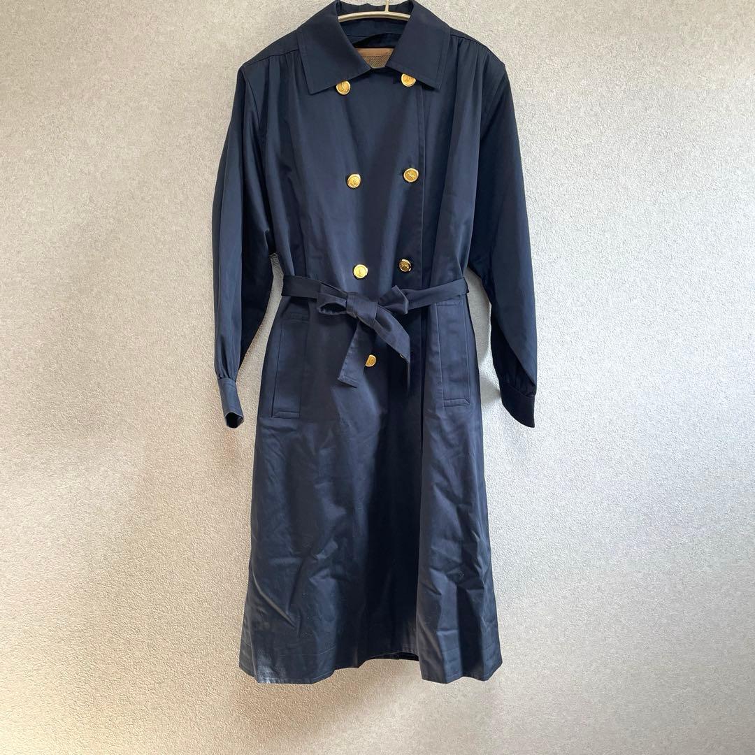 Yves Saint Laurent 金ボタン トレンチコート M ネイビー