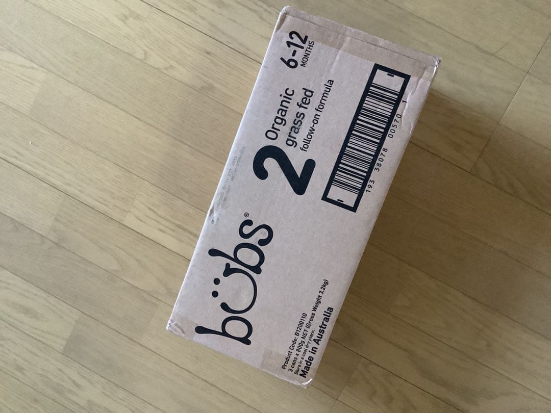 bubs Organic grass fed 800g 2缶