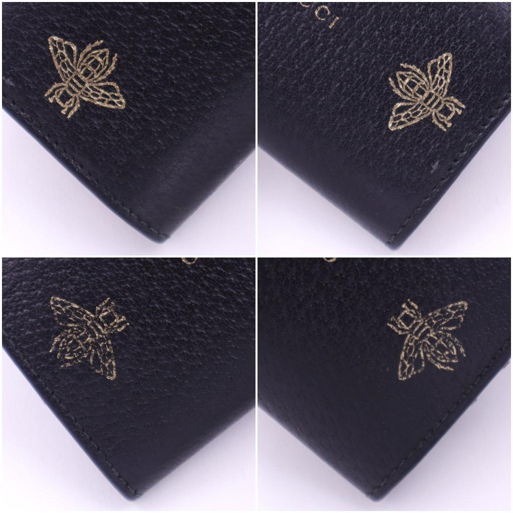 GUCCI★グッチ ビー＆スター 6連キーケース ブラック ゴールド 箱付